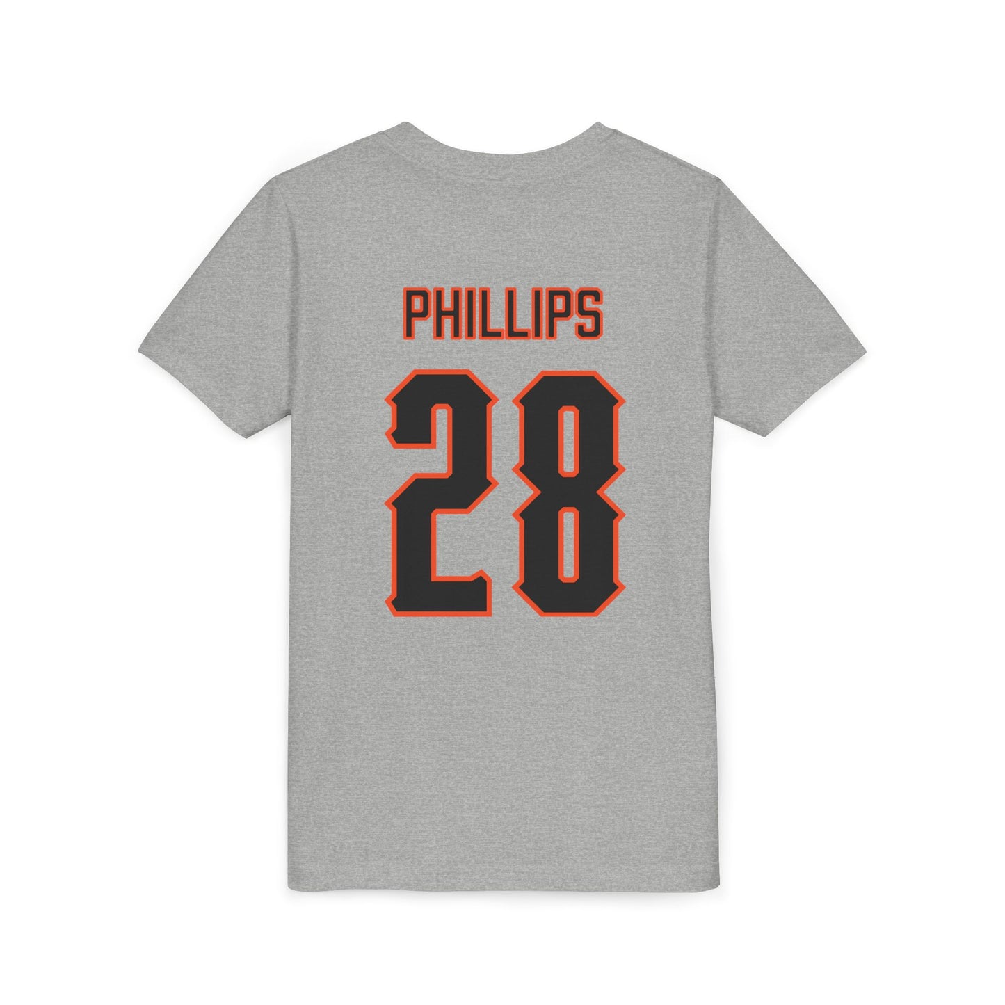 Youth Brennan Phillips #28 Cursive Cowboys T-Shirt