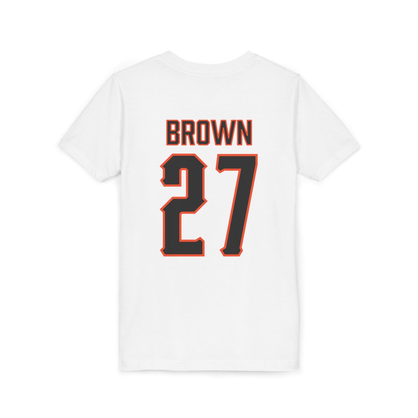 Youth Matthew Brown #27 Cursive Cowboys T-Shirt