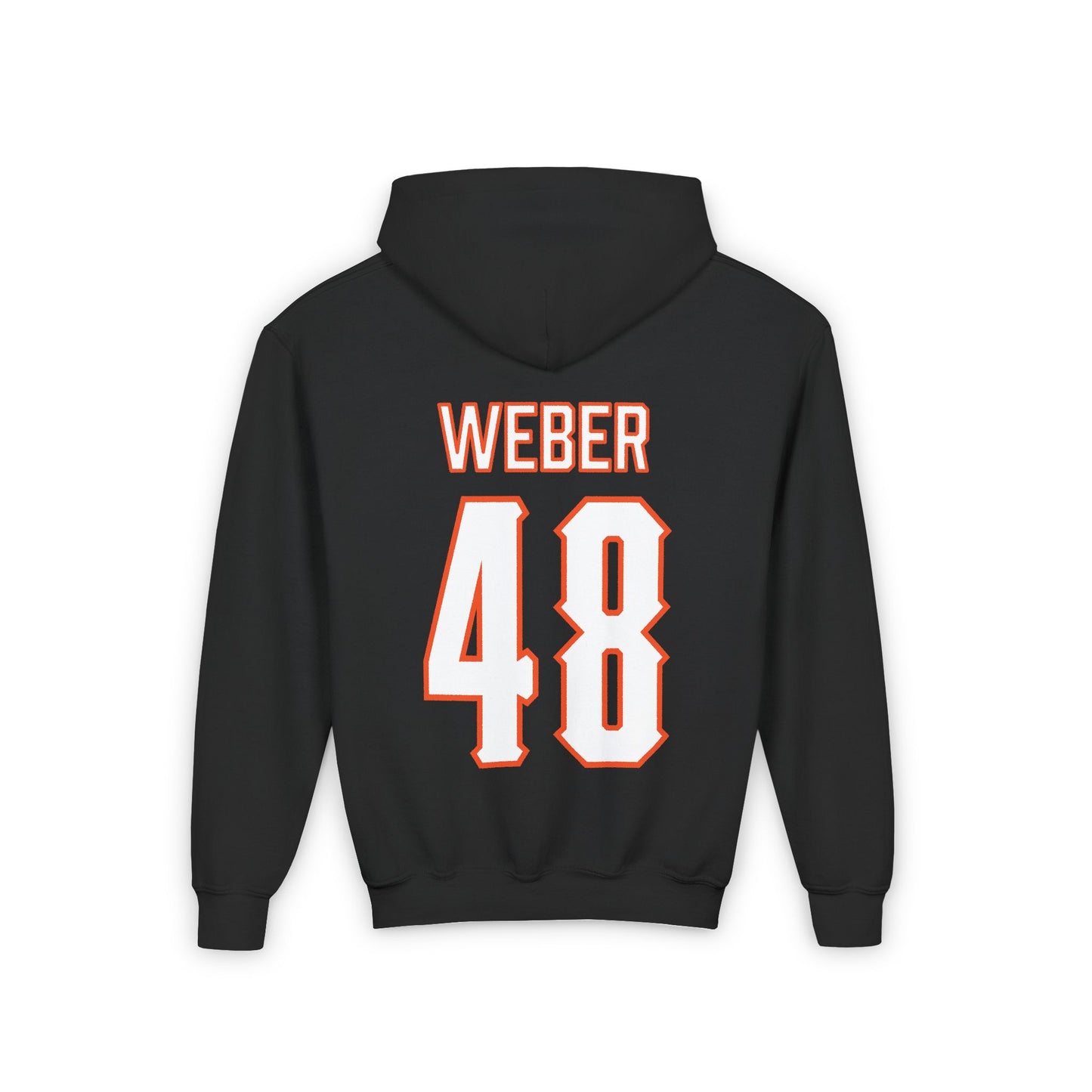 Youth Aaron Weber #48 Cursive Cowboys Hoodie