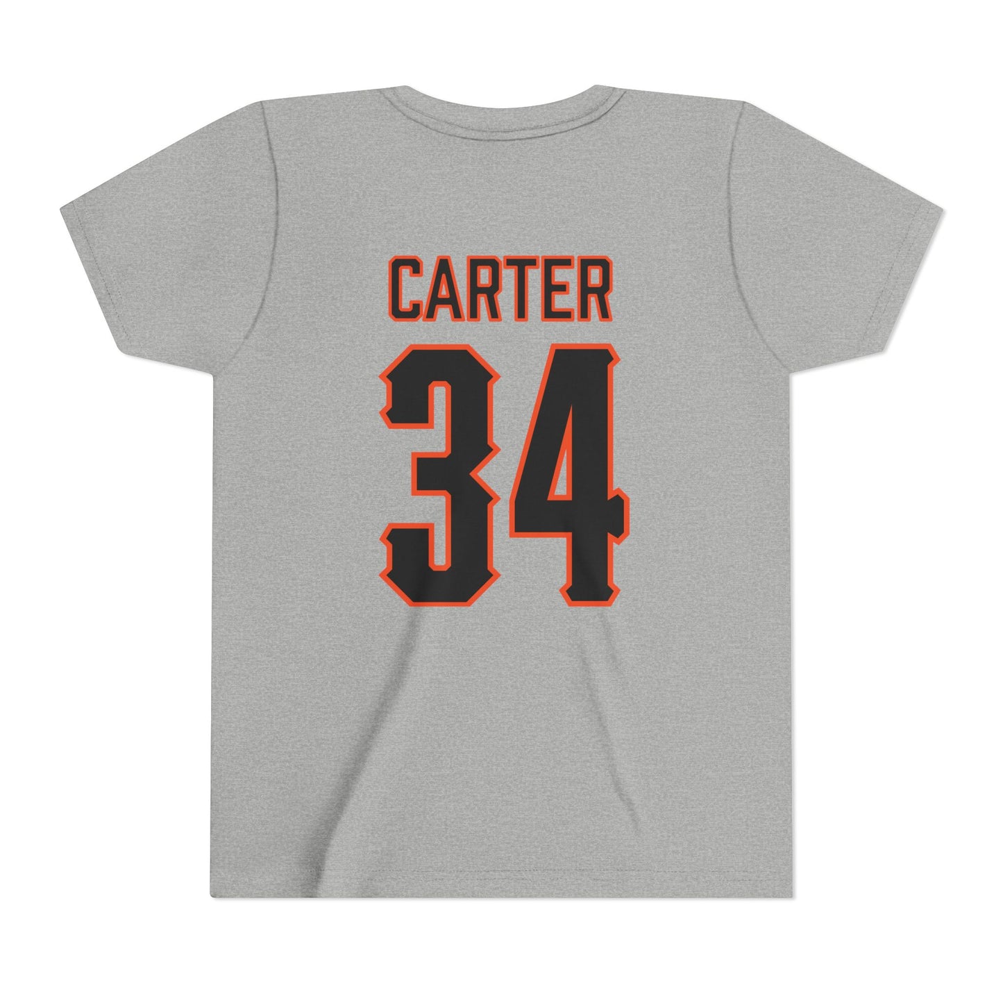 Youth Charlie Carter #34 Cursive Cowboys T-Shirt