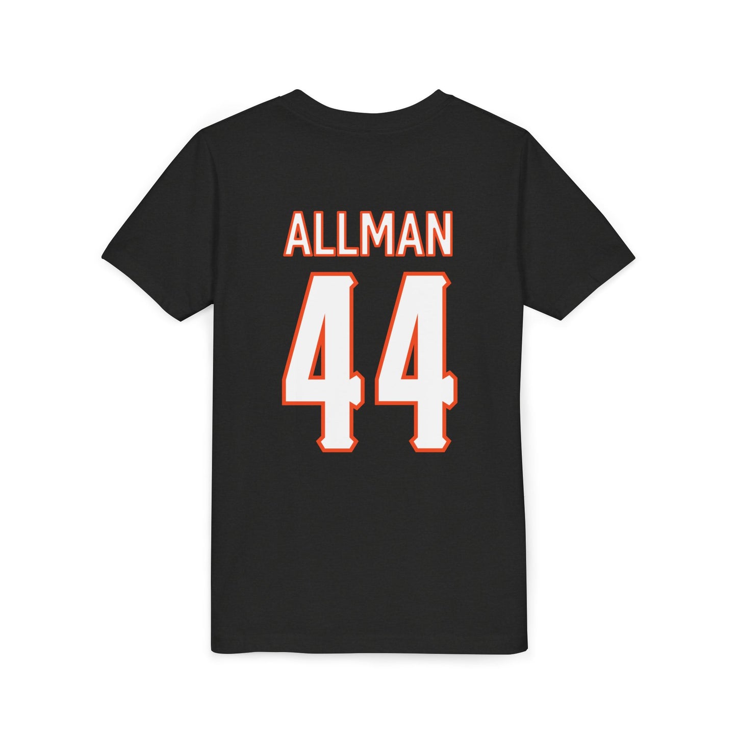 Youth Tommy Allman #44 Cursive Cowboys T-Shirt