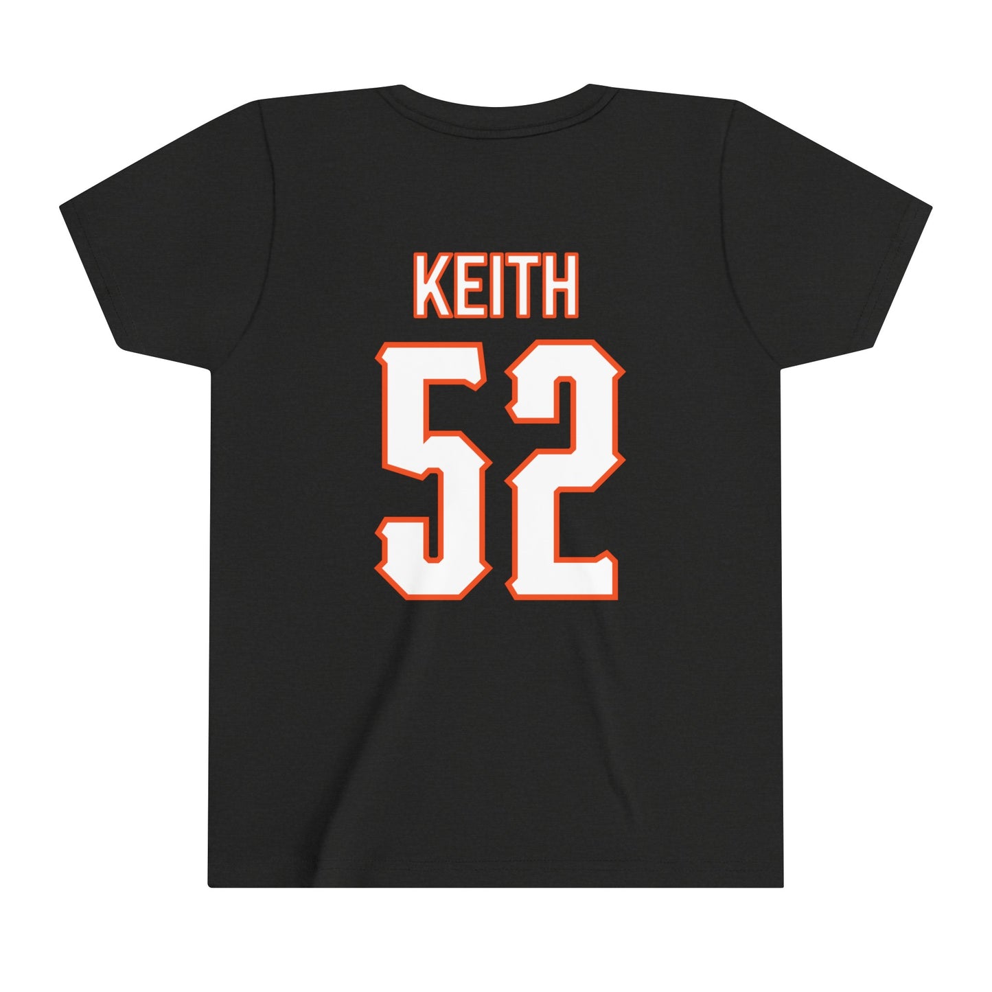 Youth Garrett Keith #52 Cursive Cowboys T-Shirt