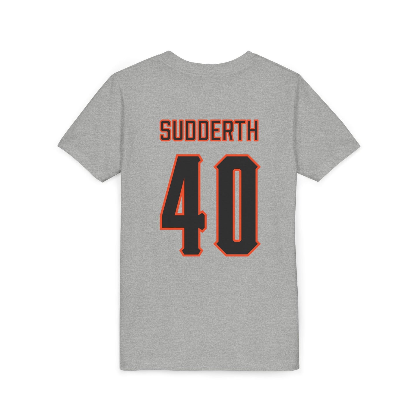 Youth Cale Sudderth #40 Cursive Cowboys T-Shirt