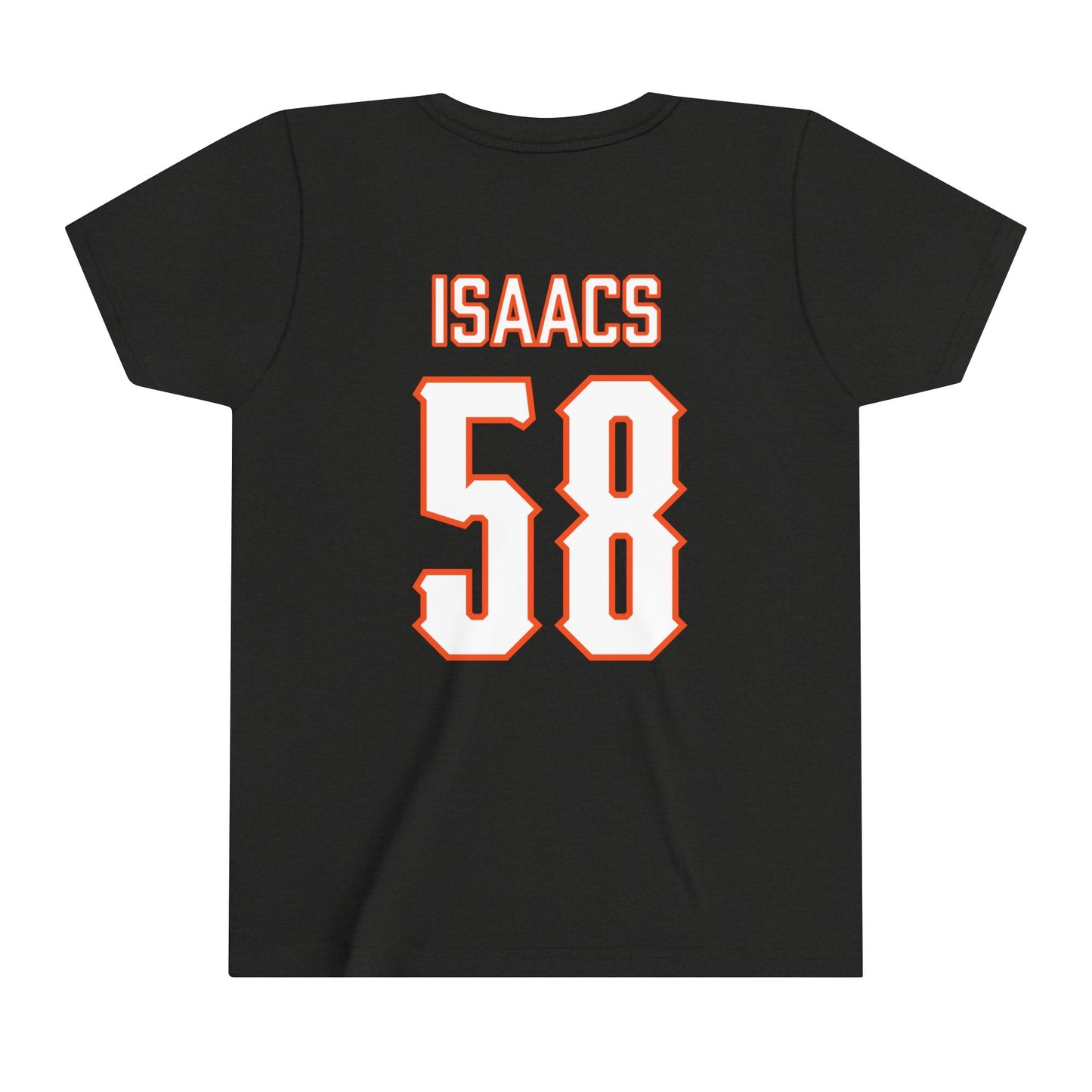 Youth Ashton Isaacs #58 Cursive Cowboys T-Shirt