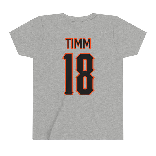 Youth Claire Timm #18 Cursive Cowgirls T-Shirt