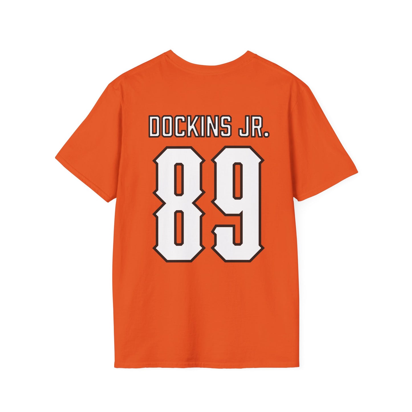 Marcus Dockins Jr. #89 Orange Cursive Cowboys T-Shirt