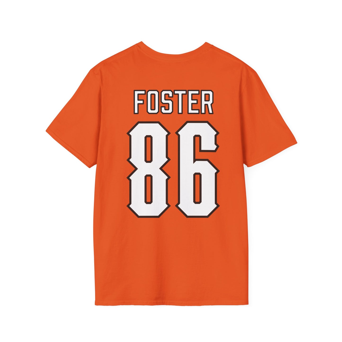 Tyler Foster #86 Orange Cursive Cowboys T-Shirt