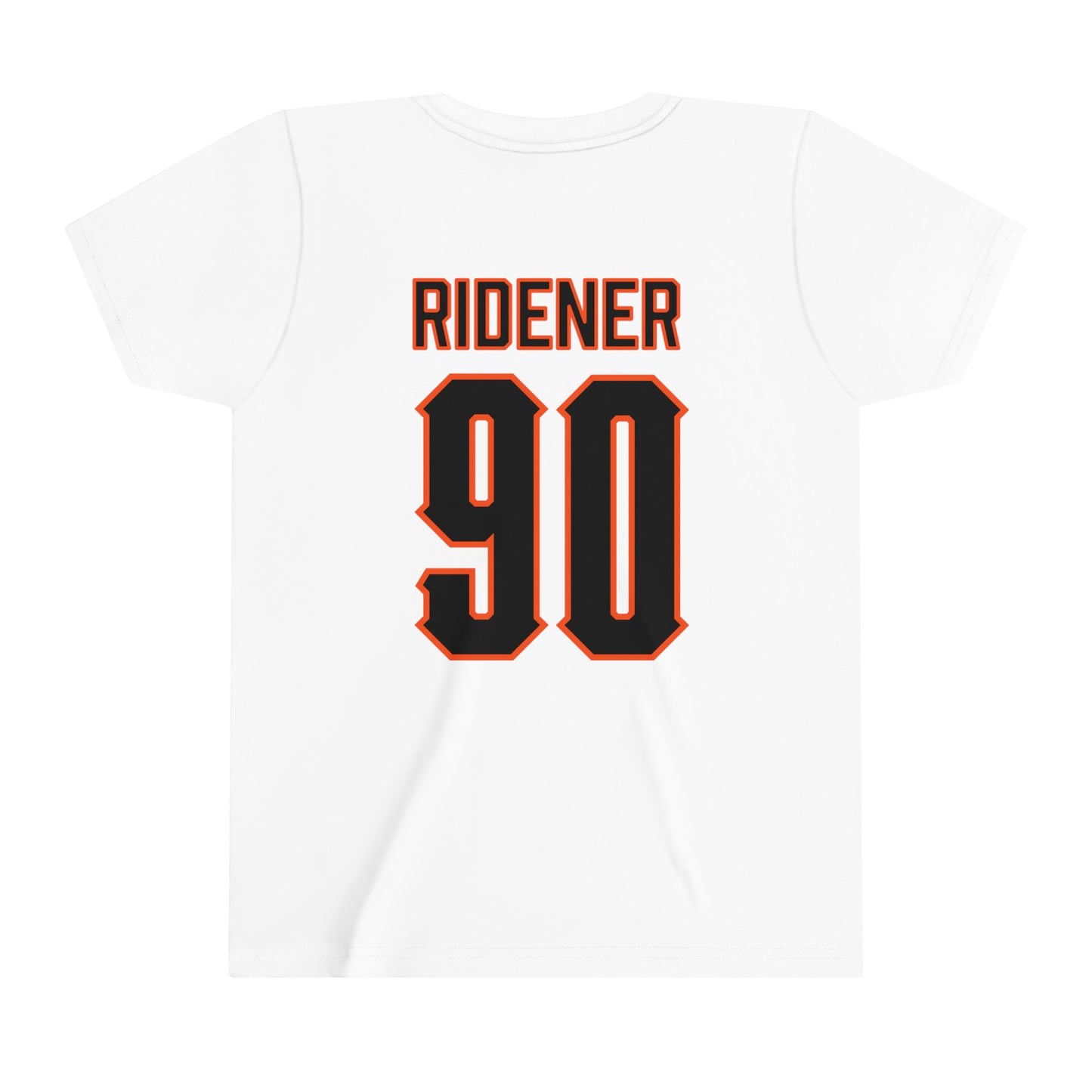 Youth AJ Ridener #90 Cursive Cowboys T-Shirt