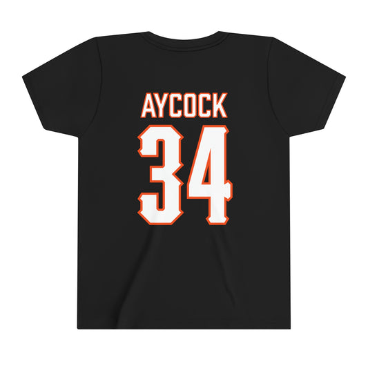 Youth Kyra Aycock #34 Cursive Cowgirls T-Shirt