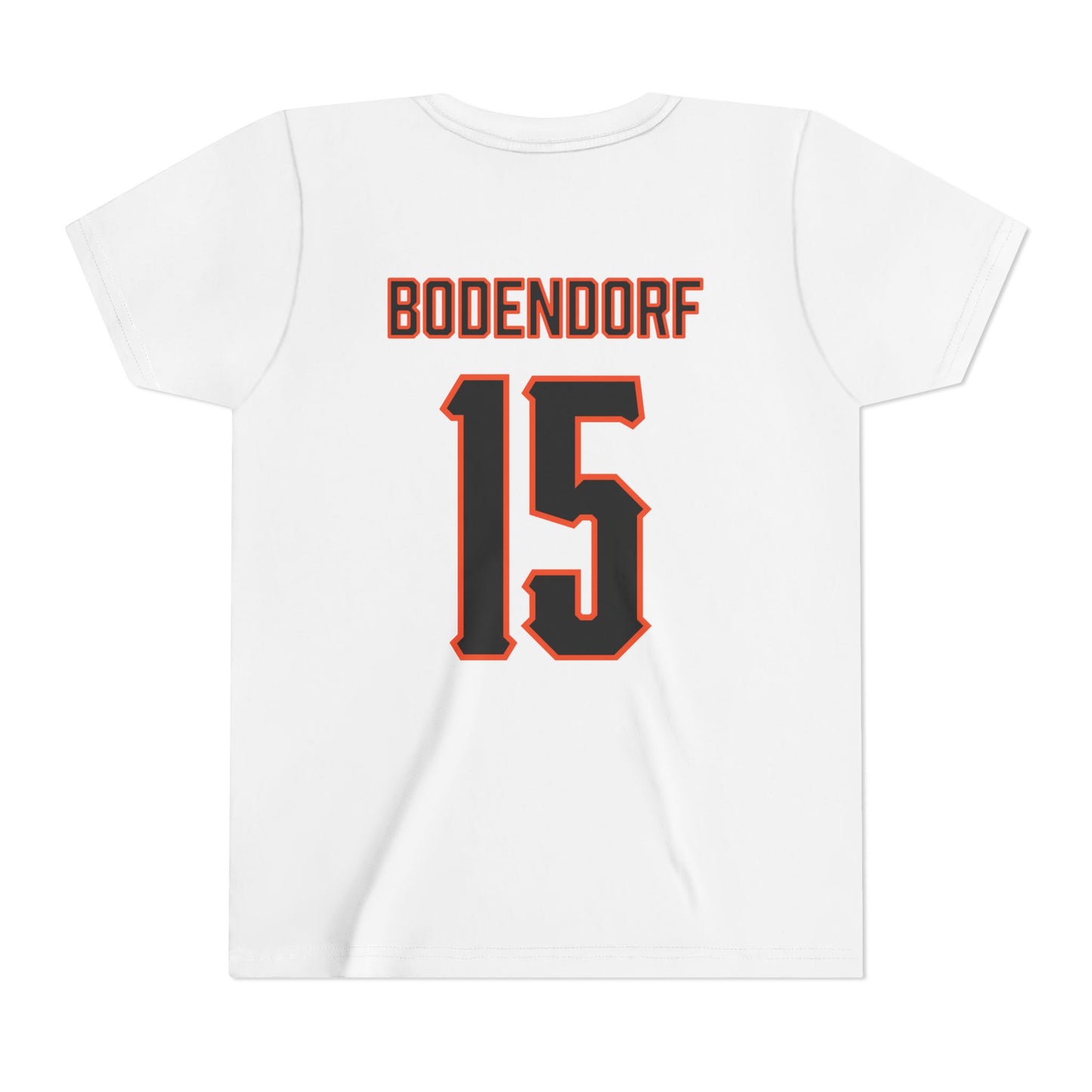 Youth Harrison Bodendorf #15 Cursive Cowboys T-Shirt