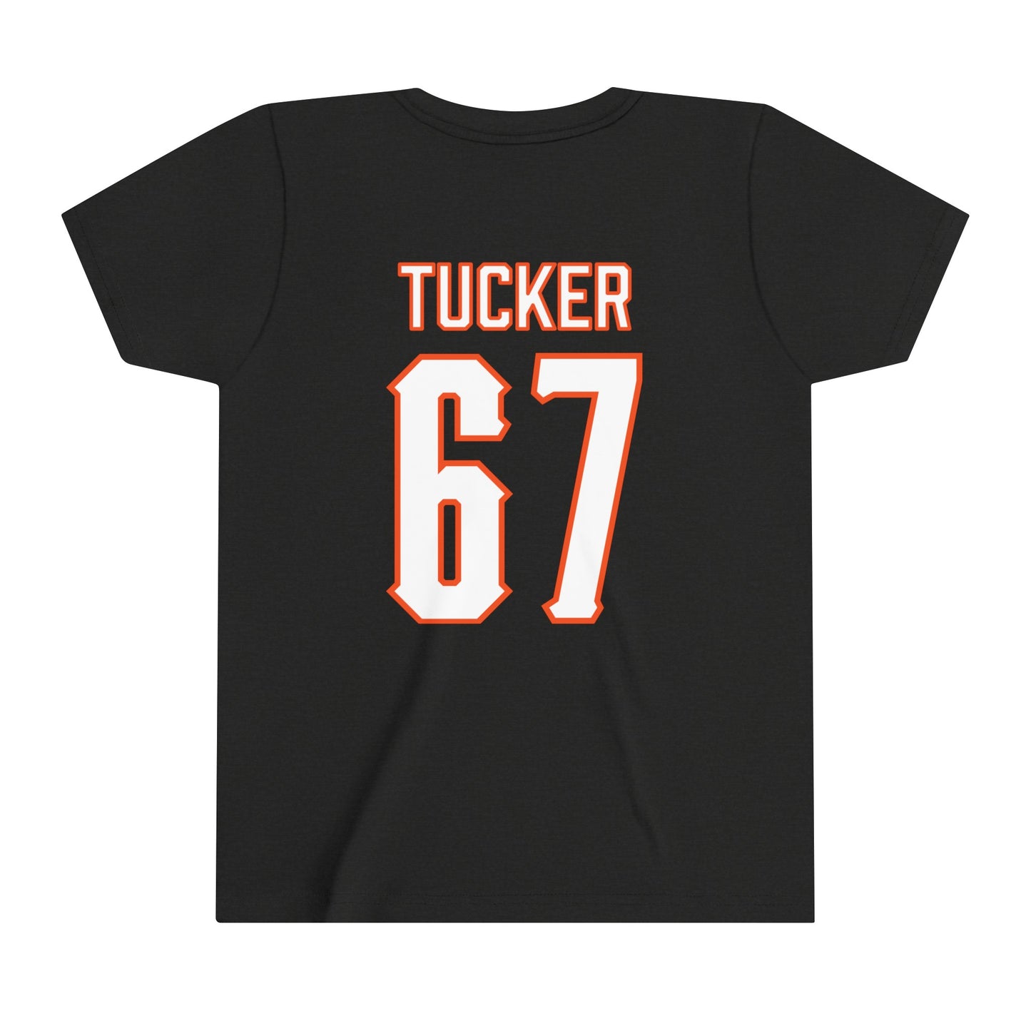 Youth Jaelen Tucker #67 Cursive Cowboys T-Shirt