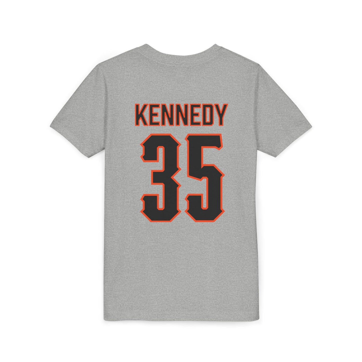 Youth Jake Kennedy #35 Cursive Cowboys T-Shirt