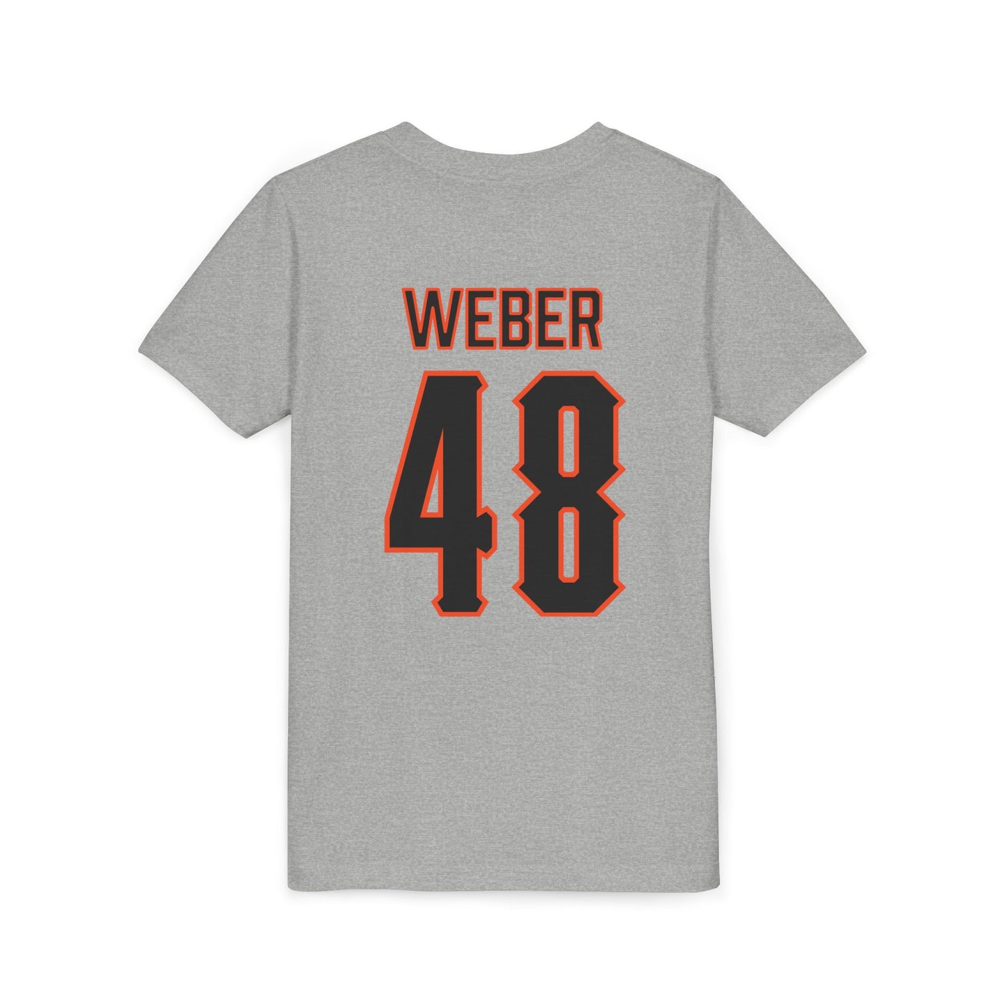 Youth Aaron Weber #48 Cursive Cowboys T-Shirt