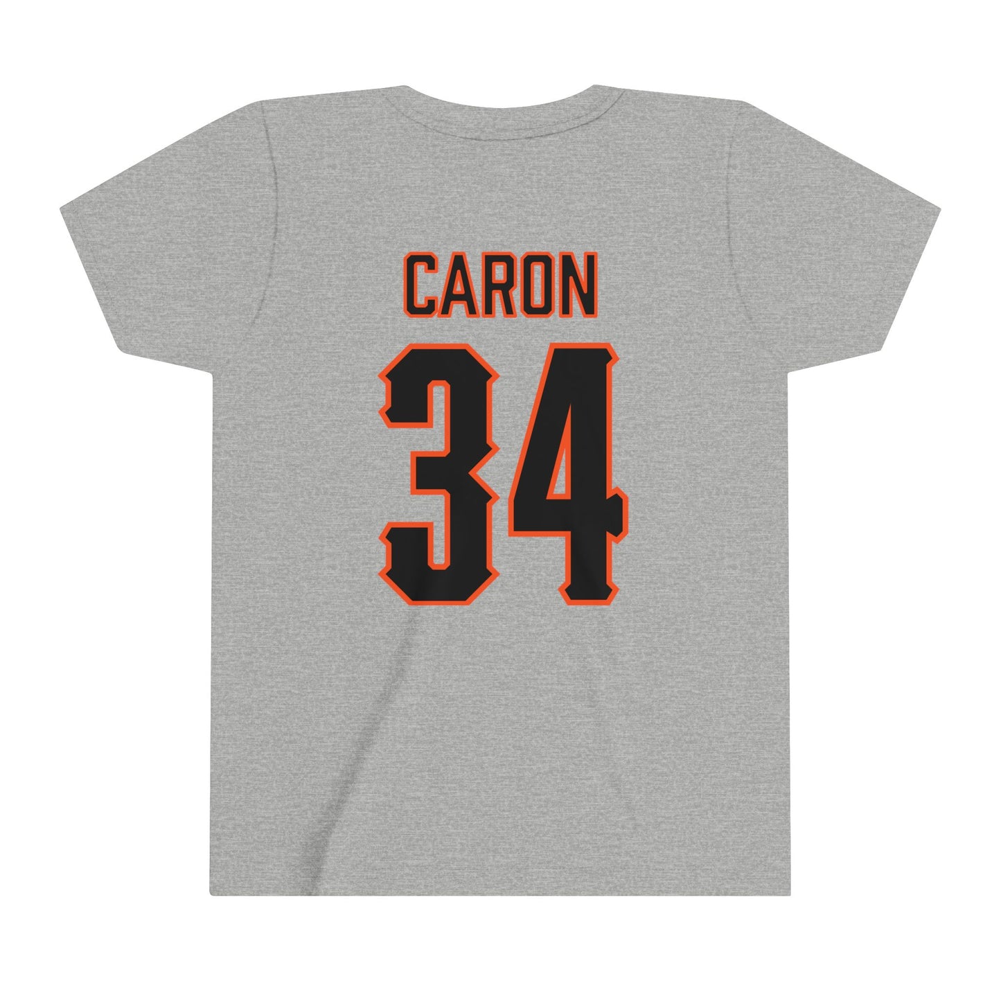 Youth Tyler Caron #34 Cursive Cowboys T-Shirt