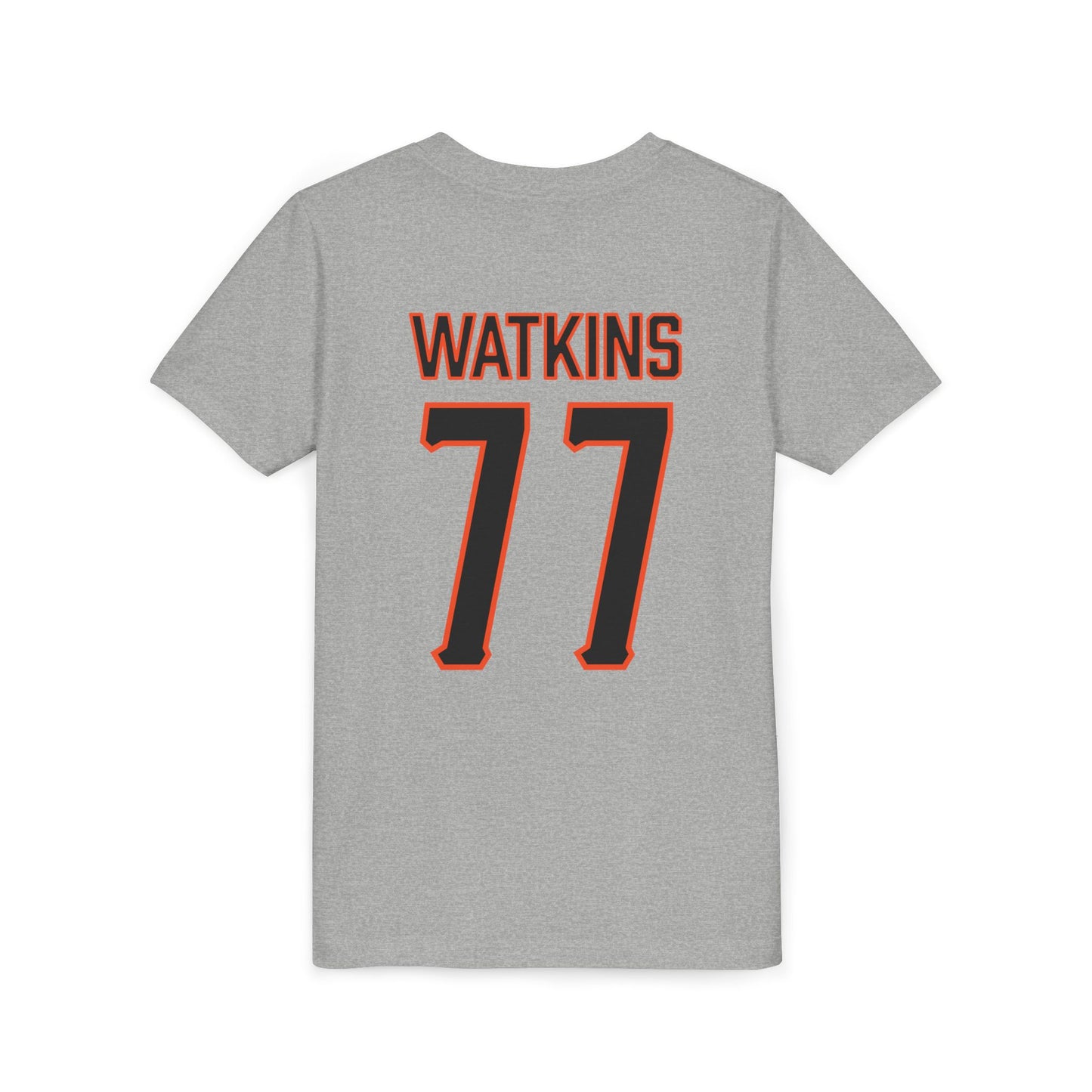 Youth Hunter Watkins #77 Cursive Cowboys T-Shirt