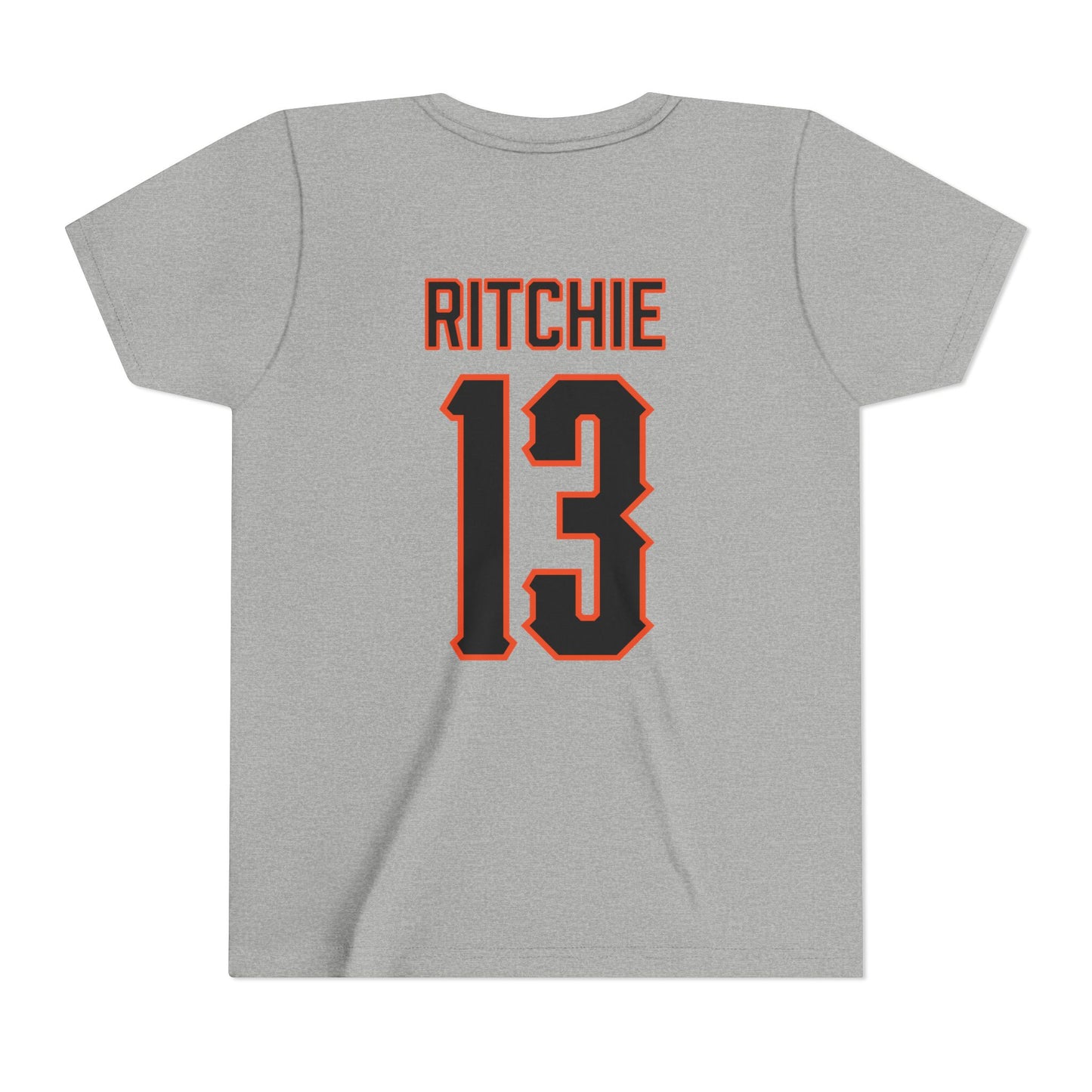 Youth Kollin Ritchie #13 Cursive Cowboys T-Shirt